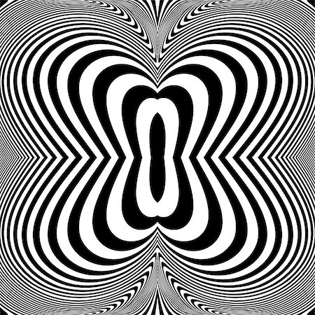 simsearch:400-07512933,k - Design monochrome movement illusion background. Abstract striped lines distortion backdrop. Vector-art illustration Foto de stock - Super Valor sin royalties y Suscripción, Código: 400-07980930