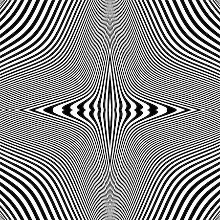 simsearch:400-07625999,k - Design monochrome movement illusion background. Abstract striped lines distortion backdrop. Vector-art illustration. No gradient Foto de stock - Super Valor sin royalties y Suscripción, Código: 400-07980932