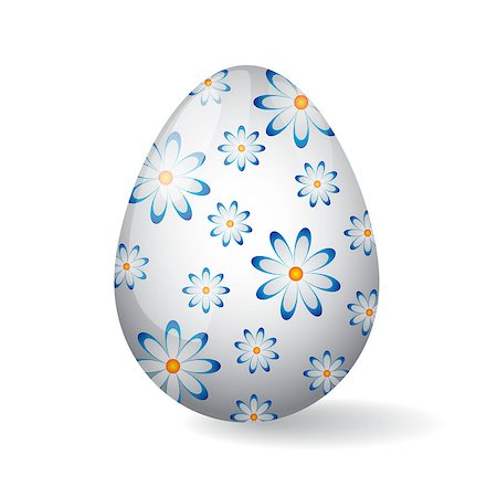 Vector Illustration - Isolated Easter Egg with camomile decor Foto de stock - Super Valor sin royalties y Suscripción, Código: 400-07980968