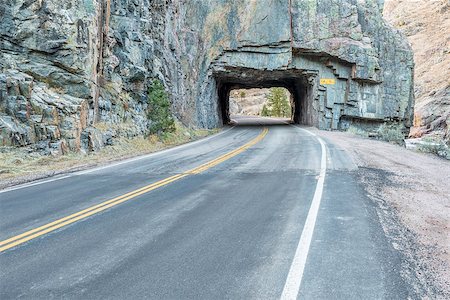 Poudre Canyon tunnel on Colorado highway 14, west of Fort Collins Stock Photo - Budget Royalty-Free & Subscription, Code: 400-07981107