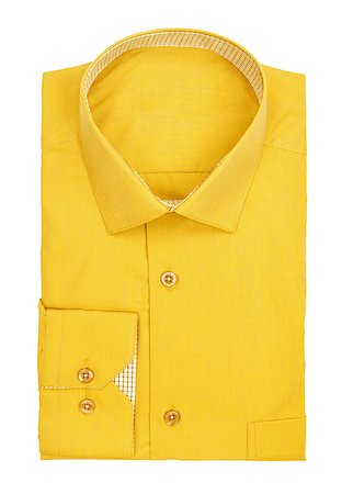 shirt folded - men's yellow shirt on a white background Stock Photo - Budget Royalty-Free & Subscription, Code: 400-07981428