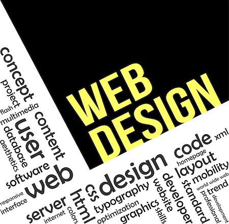 A word cloud of web design related items Photographie de stock - Aubaine LD & Abonnement, Code: 400-07981613