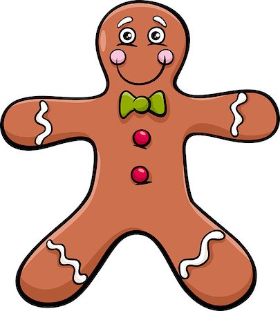 Cartoon Illustration of Gingerbread Man Cookie Clip Art Photographie de stock - Aubaine LD & Abonnement, Code: 400-07981858