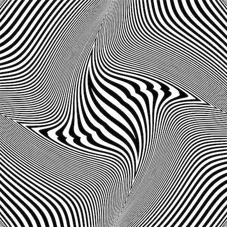 simsearch:400-07990307,k - Design monochrome movement illusion background. Abstract striped lines distortion backdrop. Vector-art illustration. No gradient Foto de stock - Super Valor sin royalties y Suscripción, Código: 400-07982016