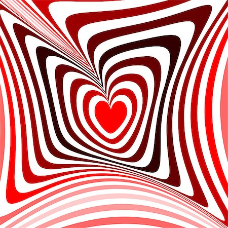 simsearch:400-07717373,k - Design heart twisting movement illusion background. Abstract strip torsion backdrop. Vector-art illustration. No gradient Foto de stock - Super Valor sin royalties y Suscripción, Código: 400-07982041