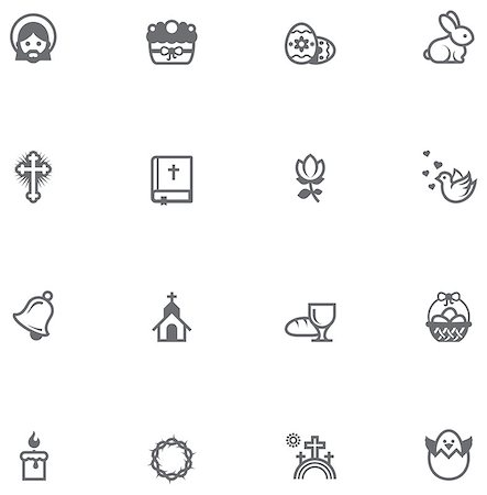 simsearch:400-07090264,k - Set of the Easter related icons Stock Photo - Budget Royalty-Free & Subscription, Code: 400-07982378