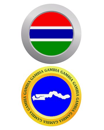 simsearch:400-07983694,k - button as a symbol GAMBIA flag and map on a white background Stock Photo - Budget Royalty-Free & Subscription, Code: 400-07982746