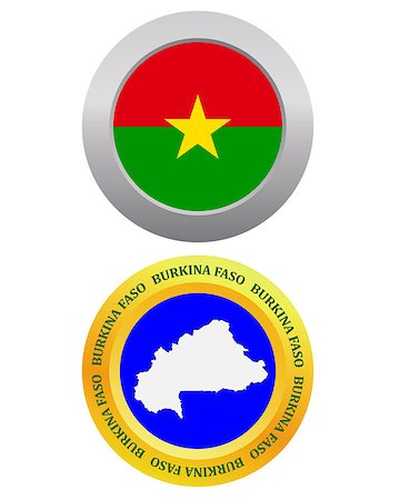 simsearch:400-07983694,k - button as a symbol BURKINA FASO flag and map on a white background Stock Photo - Budget Royalty-Free & Subscription, Code: 400-07982741
