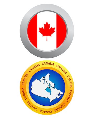 simsearch:400-07976465,k - button as a symbol of Canada flag and map on a white background Foto de stock - Royalty-Free Super Valor e Assinatura, Número: 400-07982756
