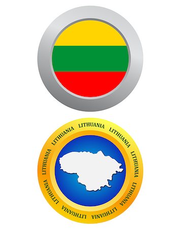 simsearch:400-07985595,k - button as a symbol LITHUANIA flag and map on a white background Foto de stock - Super Valor sin royalties y Suscripción, Código: 400-07982751
