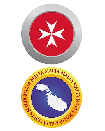 simsearch:400-07983677,k - button as a symbol MALTA flag and map on a white background Photographie de stock - Aubaine LD & Abonnement, Code: 400-07982752
