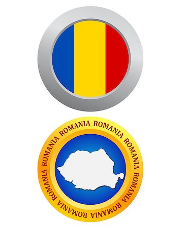 simsearch:400-07976465,k - button as a symbol ROMANIA flag and map on a white background Foto de stock - Royalty-Free Super Valor e Assinatura, Número: 400-07982764