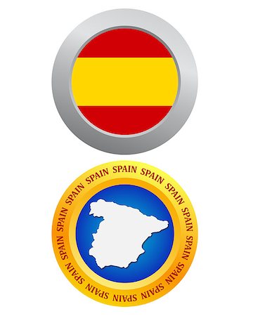 simsearch:400-07978640,k - button as a symbol of Spain flag and map on a white background Photographie de stock - Aubaine LD & Abonnement, Code: 400-07982760