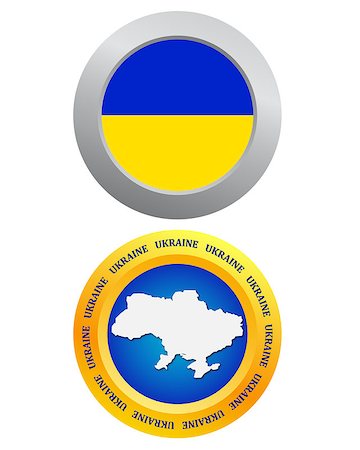 simsearch:400-07983694,k - button as a symbol of Ukraine flag and map on a white background Stock Photo - Budget Royalty-Free & Subscription, Code: 400-07982761