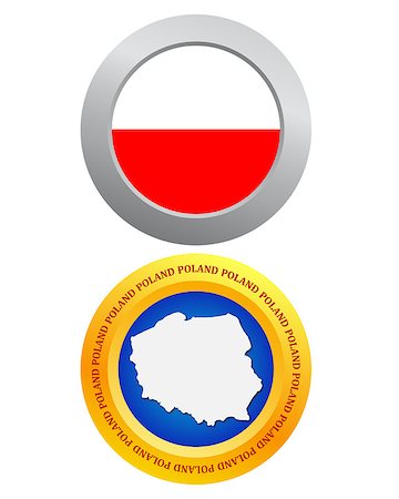 simsearch:400-07983694,k - button as a symbol POLAND flag and map on a white background Stock Photo - Budget Royalty-Free & Subscription, Code: 400-07982762