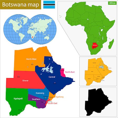 simsearch:400-08053108,k - Administrative division of the Federal Republic of Botswana Foto de stock - Super Valor sin royalties y Suscripción, Código: 400-07983334