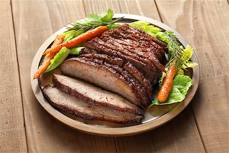 barbecued texas beef brisket Fotografie stock - Microstock e Abbonamento, Codice: 400-07983598