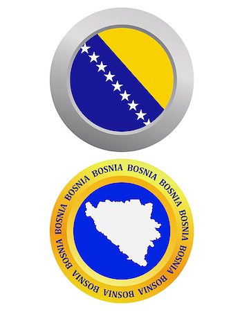 button as a symbol Bosnia flag and map on a white background Photographie de stock - Aubaine LD & Abonnement, Code: 400-07983655