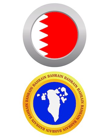 simsearch:400-07983694,k - button as a symbol BAHRAIN flag and map on a white background Stock Photo - Budget Royalty-Free & Subscription, Code: 400-07983669