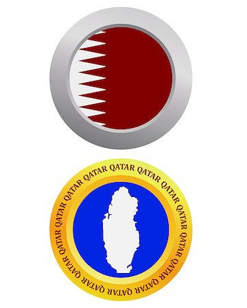 simsearch:400-08048153,k - button as a symbol QATAR flag and map on a white background Foto de stock - Royalty-Free Super Valor e Assinatura, Número: 400-07983661