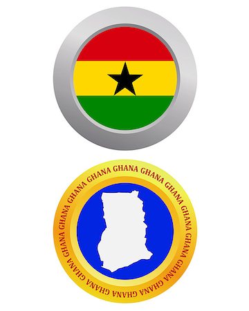 simsearch:400-07983694,k - button as a symbol GHANA flag and map on a white background Stock Photo - Budget Royalty-Free & Subscription, Code: 400-07983684