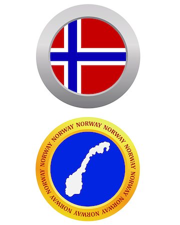 simsearch:400-07983694,k - button as a symbol NORWAY flag and map on a white background Stock Photo - Budget Royalty-Free & Subscription, Code: 400-07983694