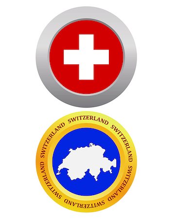 simsearch:400-07983694,k - button as a symbol SWITZERLAND flag and map on a white background Stock Photo - Budget Royalty-Free & Subscription, Code: 400-07983695