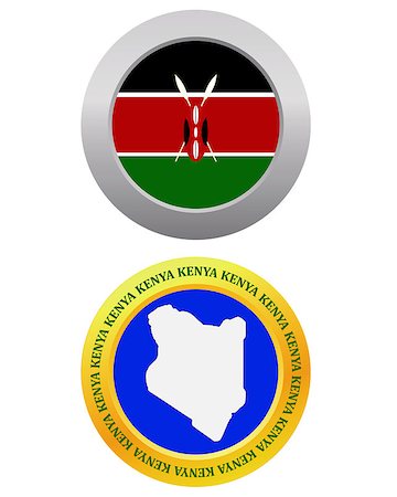 simsearch:400-07983694,k - button as a symbol KENYA flag and map on a white background Stock Photo - Budget Royalty-Free & Subscription, Code: 400-07983693