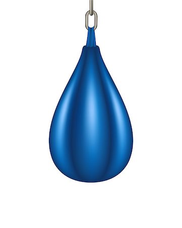 simsearch:400-07036748,k - Punching bag for boxing in blue design on white background Foto de stock - Royalty-Free Super Valor e Assinatura, Número: 400-07983756