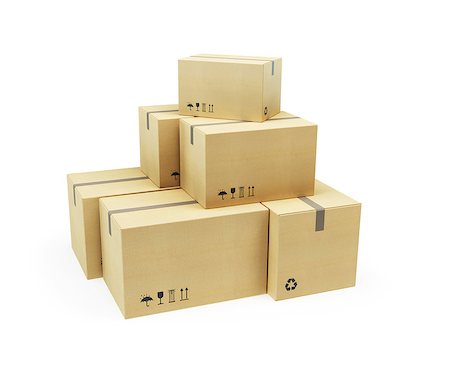 simsearch:400-08968192,k - pile of cardboard box, 3d render Foto de stock - Super Valor sin royalties y Suscripción, Código: 400-07983971