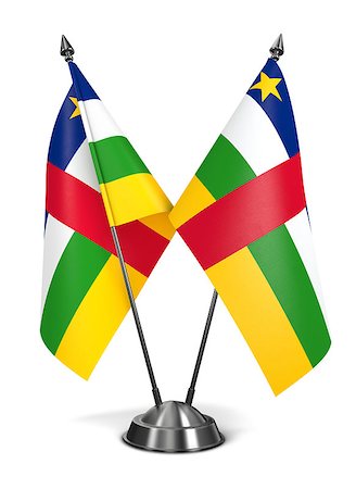 simsearch:400-07995509,k - Central African Republic- Miniature Flags Isolated on White Background. Photographie de stock - Aubaine LD & Abonnement, Code: 400-07994374