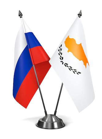simsearch:400-07840116,k - Russia and Cyprus - Miniature Flags Isolated on White Background. Photographie de stock - Aubaine LD & Abonnement, Code: 400-07994385