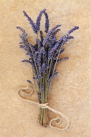 dry cured - Lavender herb flower bunch over speckled handmade paper background. Lavandula angustifolia. Stock Photo - Budget Royalty-Free & Subscription, Code: 400-07994533