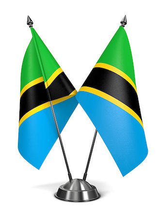 simsearch:400-08162232,k - Tanzania - Miniature Flags Isolated on White Background. Stock Photo - Budget Royalty-Free & Subscription, Code: 400-07994750