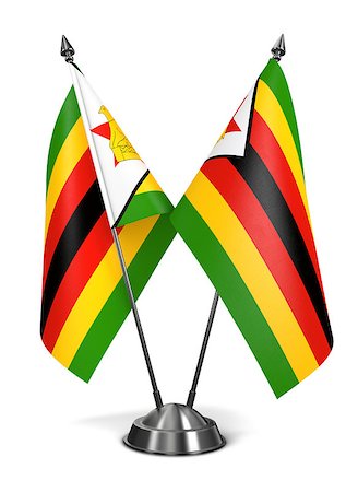 Zimbabwe - Miniature Flags Isolated on White Background. Stock Photo - Budget Royalty-Free & Subscription, Code: 400-07994753