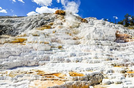 Detail view of beutiful geothermal land in Yellowstone NP, USA Foto de stock - Royalty-Free Super Valor e Assinatura, Número: 400-07994980