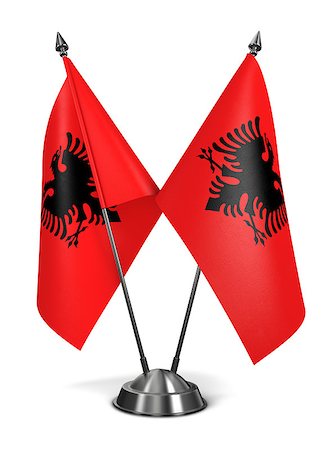 simsearch:400-07996292,k - Albania - Miniature Flags Isolated on White Background. Photographie de stock - Aubaine LD & Abonnement, Code: 400-07995058