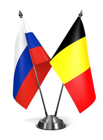 simsearch:400-04968347,k - Russia and Belgium - Miniature Flags Isolated on White Background. Stock Photo - Budget Royalty-Free & Subscription, Code: 400-07995073