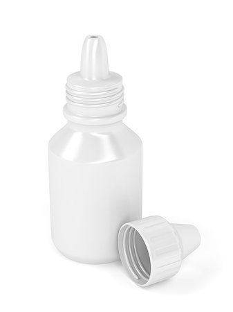 eye drops with eye dropper - Eye drops bottle on white background Stock Photo - Budget Royalty-Free & Subscription, Code: 400-07995224