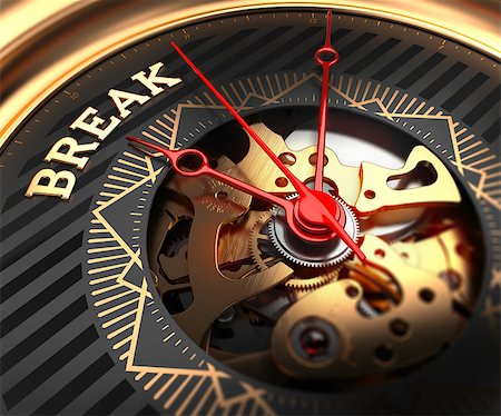simsearch:400-07830623,k - Break on Black-Golden Watch Face with Watch Mechanism. Full Frame Closeup. Photographie de stock - Aubaine LD & Abonnement, Code: 400-07995273