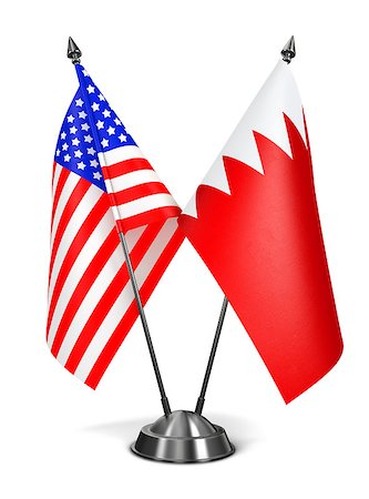 simsearch:400-07840116,k - USA and Bahrain - Miniature Flags Isolated on White Background. Photographie de stock - Aubaine LD & Abonnement, Code: 400-07995329