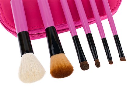 simsearch:400-04594366,k - Professional make-up brush cosmetic isolated on white background Photographie de stock - Aubaine LD & Abonnement, Code: 400-07995392