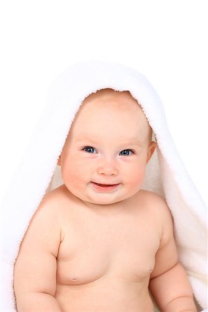 simsearch:614-03648659,k - beautiful little baby on white towel Fotografie stock - Microstock e Abbonamento, Codice: 400-07995466