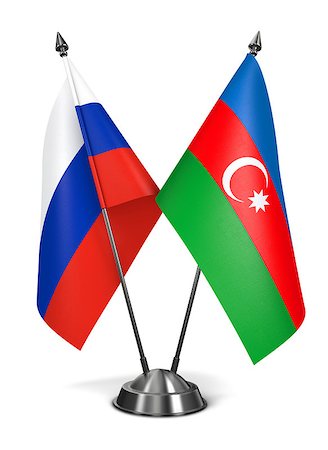 simsearch:400-07996632,k - Russia and Azerbaijan - Miniature Flags Isolated on White Background. Photographie de stock - Aubaine LD & Abonnement, Code: 400-07995502