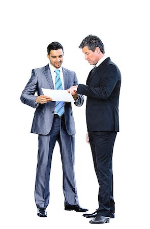 simsearch:400-06567931,k - Business men discussing together isolated on white Stock Photo - Budget Royalty-Free & Subscription, Code: 400-07995866