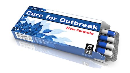 Cure for Outbreak   -Blue Open Blister Pack of Pills Isolated on White. Foto de stock - Super Valor sin royalties y Suscripción, Código: 400-07996012