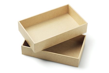 plain rectangular box - Open Cardboard Packaging Box On White Background Stock Photo - Budget Royalty-Free & Subscription, Code: 400-07996136