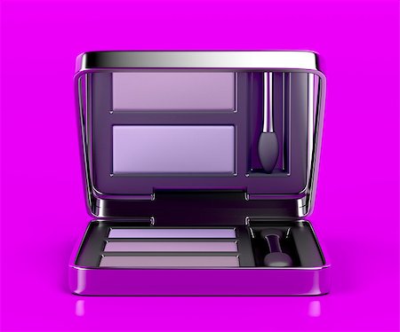 Eye shadow on shiny purple background Stock Photo - Budget Royalty-Free & Subscription, Code: 400-07996141