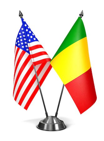 simsearch:400-07994703,k - USA and Mali - Miniature Flags Isolated on White Background. Photographie de stock - Aubaine LD & Abonnement, Code: 400-07996282