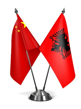 simsearch:400-08160601,k - China and Albania - Miniature Flags Isolated on White Background. Photographie de stock - Aubaine LD & Abonnement, Code: 400-07996614